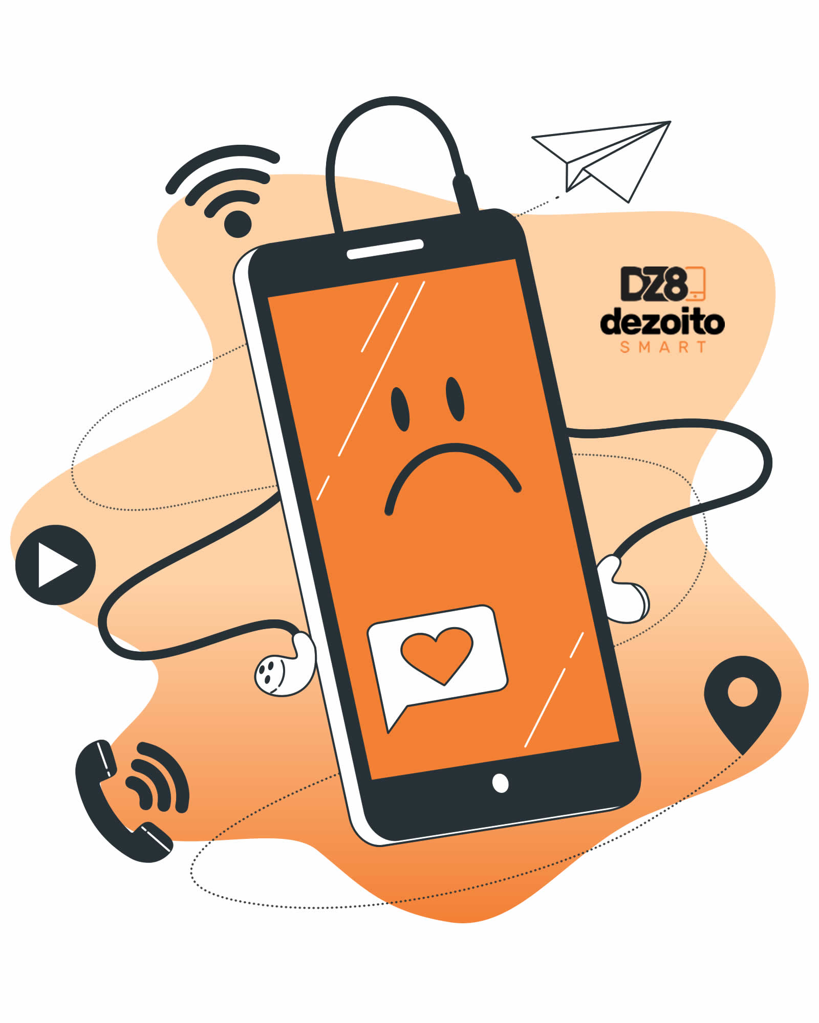 Smartphone em manutenção na Dezoito Smart